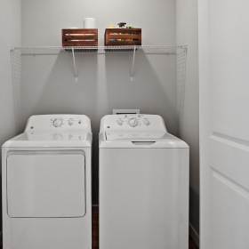 Everything you need right at your fingertips Side-by-side laundry area